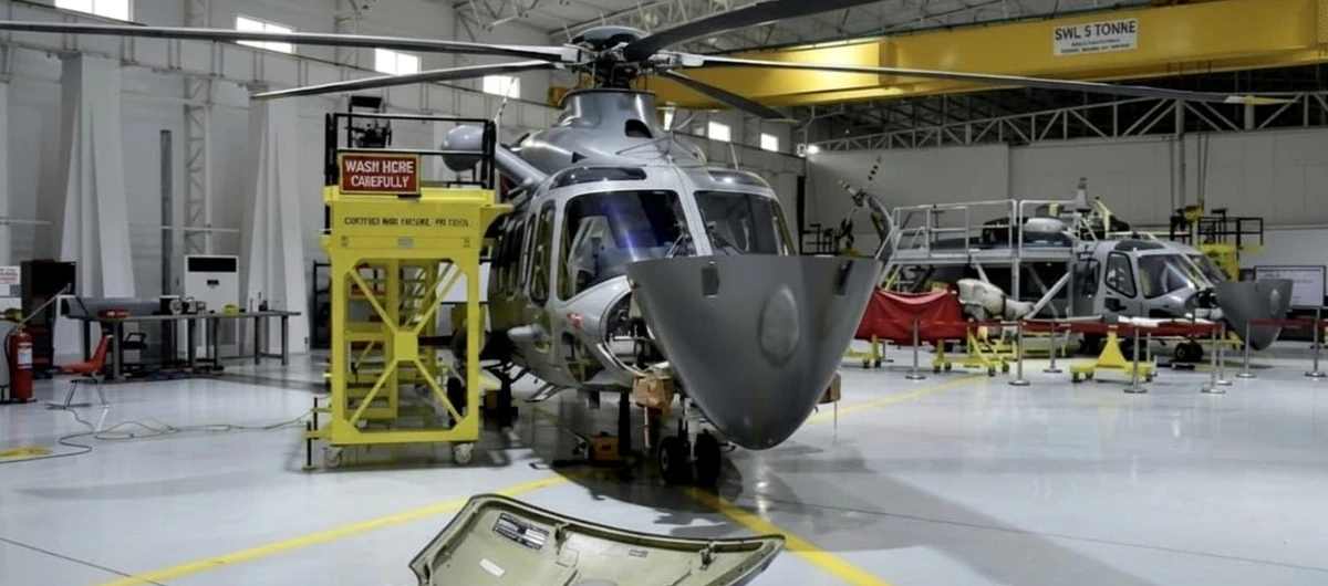 Helicopter maintenance hangar, project photograph.