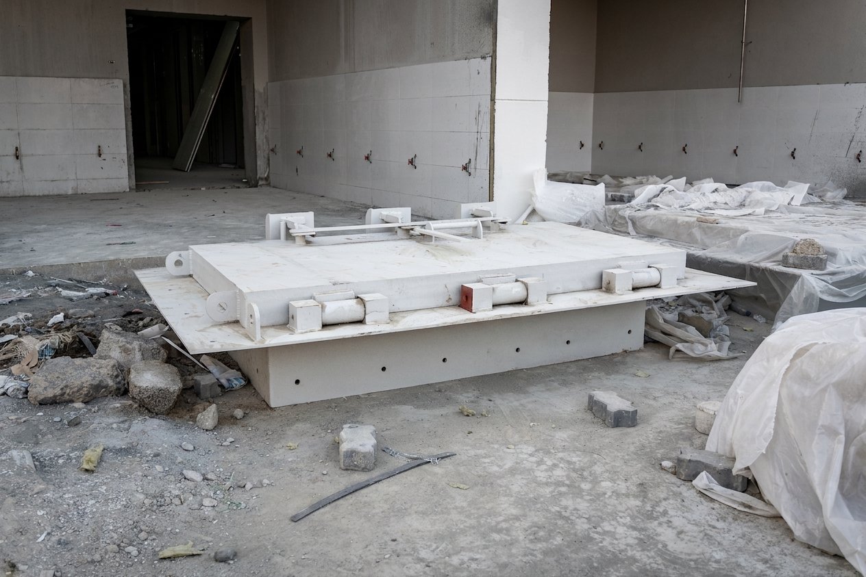 Fabricated blast-resistant door assembly, primed